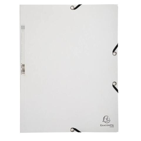 Carpeta Exacompta con gomas y 3 solapas "Scotten" cartulina lustrada 400grs Nature Future - A4 - Blanco