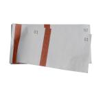 Bloc vendeur à bande couleur 100 feuillets double numérotage - Format 6,6x13,5 cm