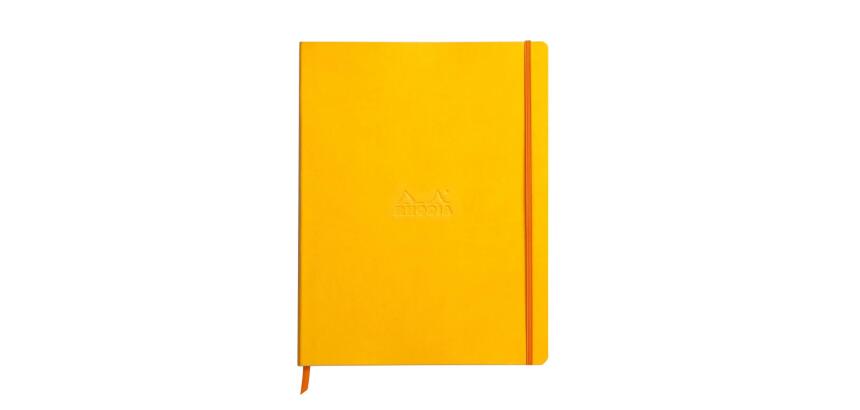 Rhodiarama cahier souple A4+ 160 pages ligné papier ivoire 90g - Jonquille