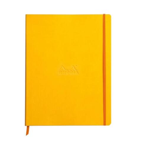 Rhodiarama cahier souple A4+ 160 pages ligné papier ivoire 90g - Jonquille