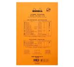 Bloc agrafé Rhodia Yellow N°19 21x31,8 cm 80 feuillets ligné avec marge 80g - Orange