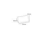 Porte-carte clip L50mm - Cristal