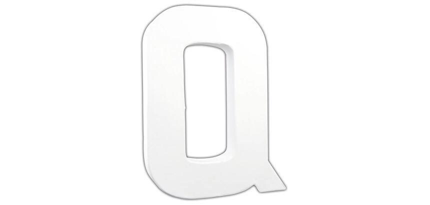 Lettre Q 20,5cm - Blanc
