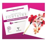 Fontaine Extra Blanc Grain Fin bloc collé 2 côtés 12F A4 300g