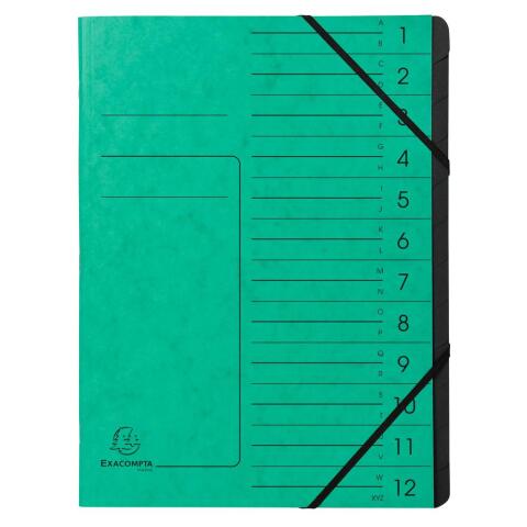 Clasificadores grapados en el lomo Con gomas, grapados - Tamaño: 24,5x32 cm para: A4 - Verde
