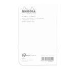Carnet piqué Rhodia Classic 7,5x12 cm 48p petits carreaux 5x5 non détachables 80g - Blanc