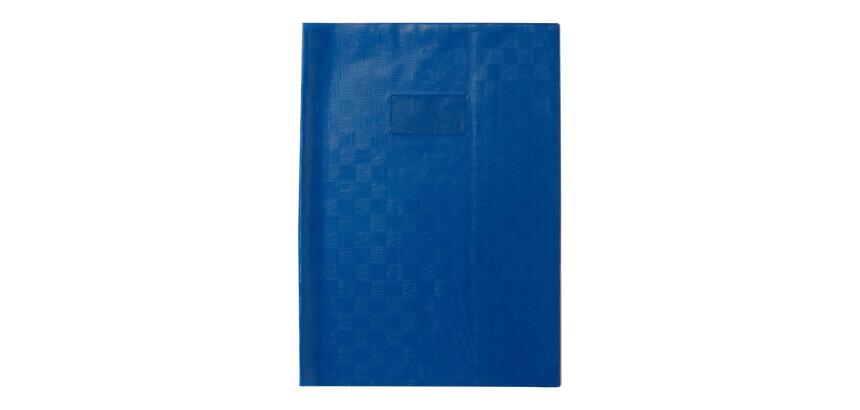Protège-cahiers grain madras avec rabats marque-pages PVC 22/100ème A4
