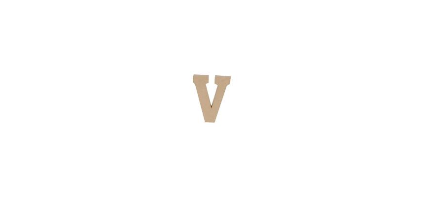 Lettre V kraft 20cm - Kraft