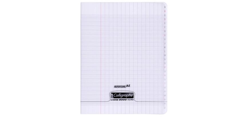 Répertoire piqué 8000 POLYPRO 17x22 cm 96 pages grands carreaux 90 g - Incolore
