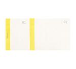 Nummerboekjes met 100 blad met dubbele nummering en gekleurde band - 6 ,6x13,5cm