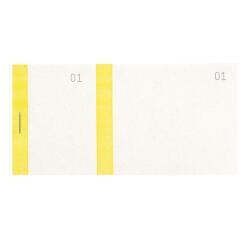 Nummerboekjes met 100 blad met dubbele nummering en gekleurde band - 6 ,6x13,5cm
