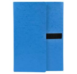 Chemise extensible 3 rabats carte lustrée sangle scratch - 24x32cm