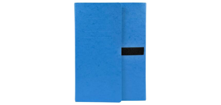 Chemise extensible 3 rabats carte lustrée sangle scratch - 24x32cm