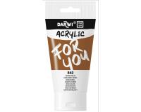 Darwi For You tube de peinture acrylique 75 ml - Sienne brûlée