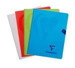 Album cahier piqué Mimesys 17x22cm 96 pages uni couverture polypropylène - Assortis