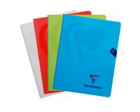 Album cahier piqué Mimesys 17x22cm 96 pages uni couverture polypropylène - Assortis