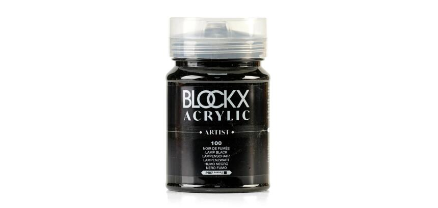 Peinture acrylique fine pot 500ml - Noir de fumée