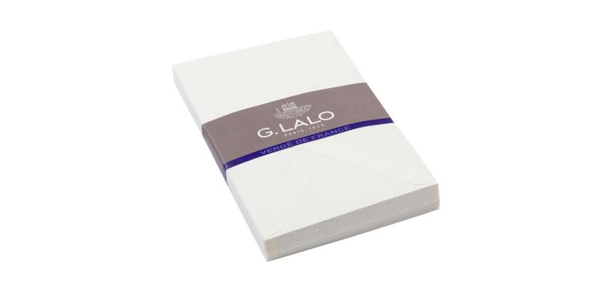 25 enveloppes C6 (114x162mm) Vergé de France doublées gommées