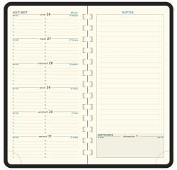 Recharge Agenda de poche Espace 17S spiralé 17,5 x 9 cm Semainier Janvier à Décembre 2026