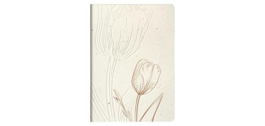 Tulip paper, Carnet cousu fil A5 14,8x1 cm, 64 pages, dots