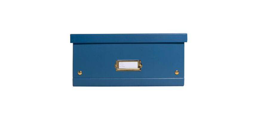 Cajas de almacenamiento NeoDeco - 35x51,5x16 cm, A3+ - Azul de Francia