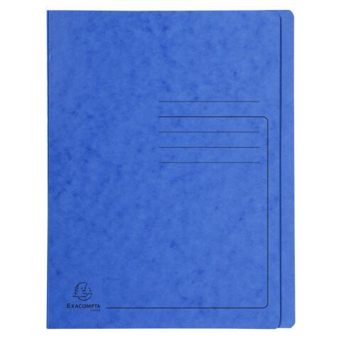 Subcarpetas con fástener impresas Exacompta 355 g/m2 A4 capacidad 350 hojas azul