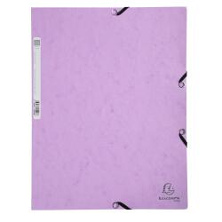 Chemise à élastiques carte lustrée 400g/m2 Aquarel - A4 - Mauve