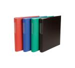 Classeur rembordé polypropylène dos arrondi 2 anneaux ronds 30mm - Couleurs assorties