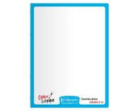 Cahier Magique 8000 POLYPRO couverture ardoise double-face effaçable piqué 24x32cm 48 pages grands carreaux (Seyès tricolore) - Bleu ciel