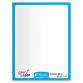 Cahier Magique 8000 POLYPRO couverture ardoise double-face effaçable piqué 24x32cm 48 pages grands carreaux (Seyès tricolore) - Bleu ciel