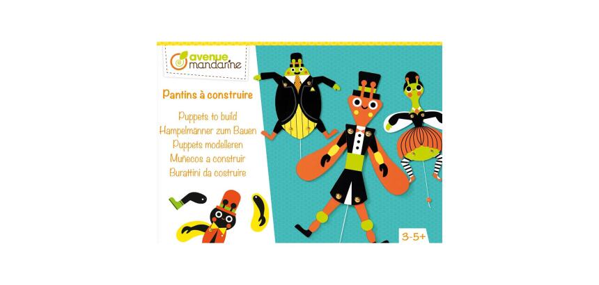 Boîte créative, Pantins à construire, Insectes - Multicolore