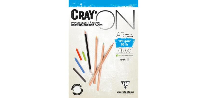 Cray'ON bloc collé 50F A5 120g