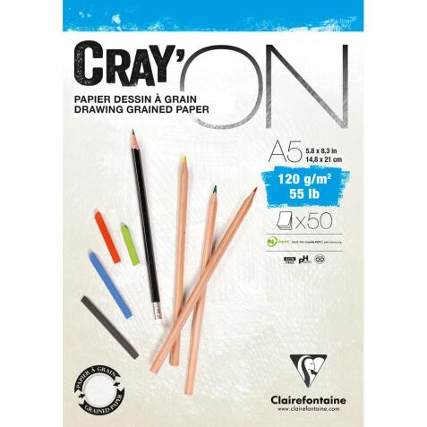 Cray'ON bloc collé 50F A5 120g