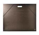 Carton à dessin kraft noir vernis avec élastiques et poignée 59x72 cm - Pour format raisin - Noir