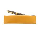 Trousse stylo en cuir, petit modèle - Ambre