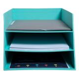Briefablage mit 3 Ebenen aus Karton, 350x290x190mm, Serie Teksto