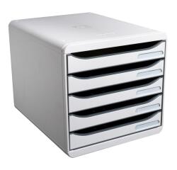 Cassettiera Big Box Plus 5 cassetti Office - Grigio chiaro