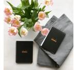 Notepad Rhodiactive 90g reliure intégrale A5 14,8x21 cm 160 pages ligné microperforé - Noir