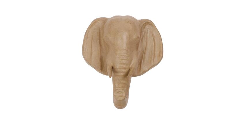 Tête éléphant à suspendre 23cm - Kraft