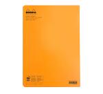 Cahier piqué Rhodia Classic 21x29,7 cm 96 pages petits carreaux 5x5 non détachables 80g - Orange