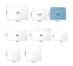 25 enveloppes C6 (114x162mm) Vélin doublées adhésives - extra blanc
