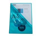 Etui carton de 100 pochettes coin PVC lisse haute résistance 13/100e - A4 - Vert