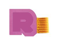 Rhodiarama porte-stylo autoadhésif 4x3 cm pour blocs carnets et agendas - Lilas