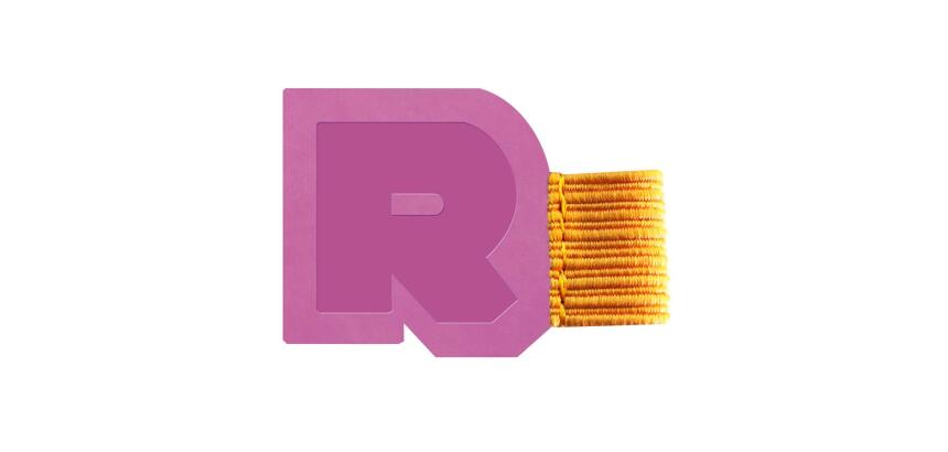 Rhodiarama porte-stylo autoadhésif 4x3 cm pour blocs carnets et agendas - Lilas