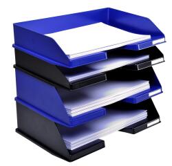 Vaschetta portacorrispondenza Combo maxi in orizzontale Ecoblack - Nero