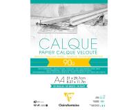 Papier Calque bloc collé 50F A4 90/95g