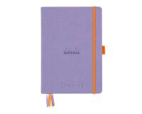 Rhodiarama Goalbook rembordé rigide A5 240 pages dot papier blanc 90g - Iris