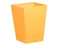 Rhodiarama corbeille à papier simili cuir italien 27x27x32 cm - Orange