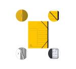 Stapled Multipart file with black elastic, 7 compartments, A4