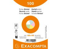 Paquete de 100 fichas retractiladas - UNI Bristol no perforada 105x148mm - Colores surtidos